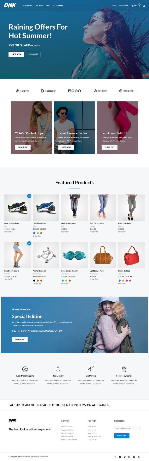 E Commerce Website Template