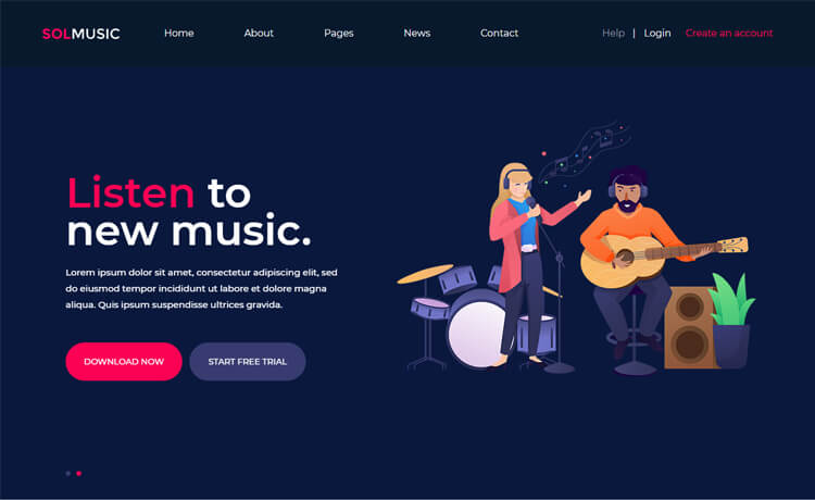 Music Website Templates