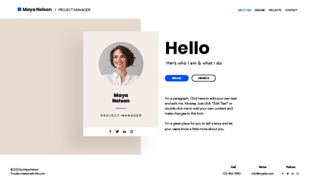 Personal Portfolio Website Templates